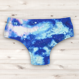 Men's Wrestling Trunks - Blue Galaxy Print