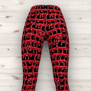 Men's Wrestling Tights - Red Slime Print