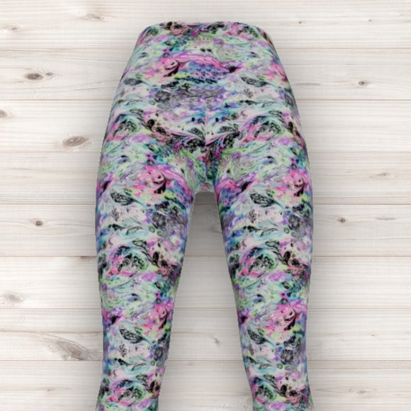 Men's Wrestling Tights - Pastel Space Print