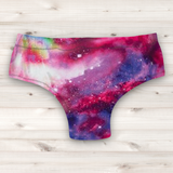 Men's Wrestling Trunks - Purple Galaxy Print