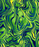 a green and blue background with wavy lines
