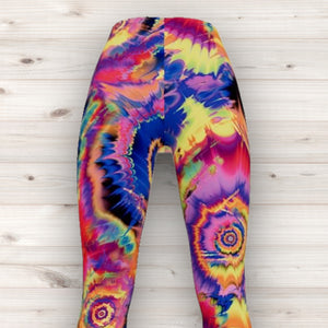 Men's Wrestling Tights - Tie Dye Print