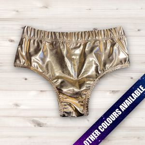 Men's Wrestling Trunks - Metallic Foil Effect