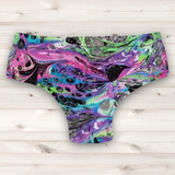 Men's Wrestling Trunks - Space Marble Print