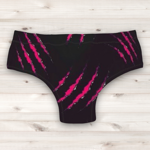 Men's Wrestling Trunks - Pink Claw Print