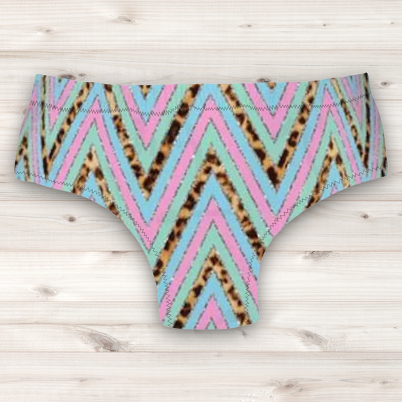 Men's Wrestling Trunks - Wild Chevron Print