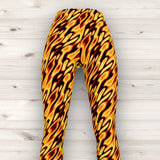 Men's Wrestling Tights - Fire Mirage Print