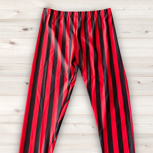 Men's Wrestling Tights - Red and black Stripe