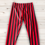Men's Wrestling Tights - Red and black Stripe