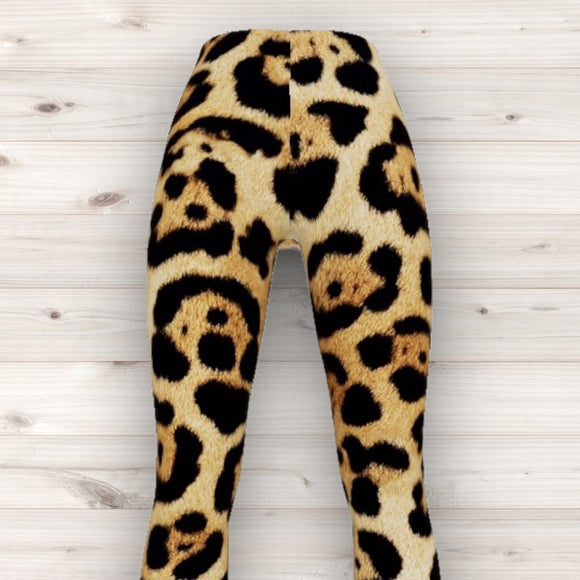 Men's Wrestling Tights - Natural Cheetah Print