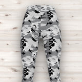 Men's Wrestling Tights - Grey Camo Print