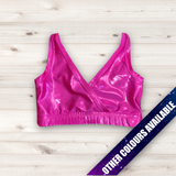Women's Wrestling Crossover Crop Top - Shiny