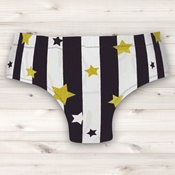 Men's Wrestling Trunks - Stripe and Star Print