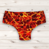 Men's Wrestling Trunks - Abyss Fire Print