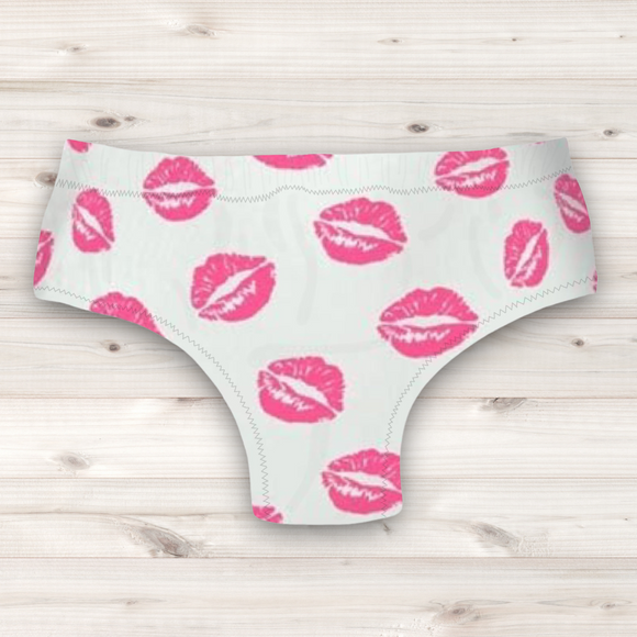 Men's Wrestling Trunks - Lips Print