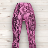 Men's Wrestling Tights - Pink Reptile Print