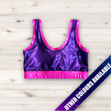 Women's Wrestling Crop Top - Shiny With Trim