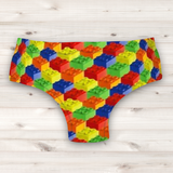 Men's Wrestling Trunks - Building Blocks Print