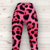 Men's Wrestling Tights - Pink Cheetah Print