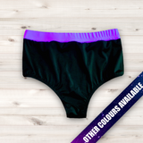 Men's High Waisted Wrestling Trunks - Plain With Contrast Waist