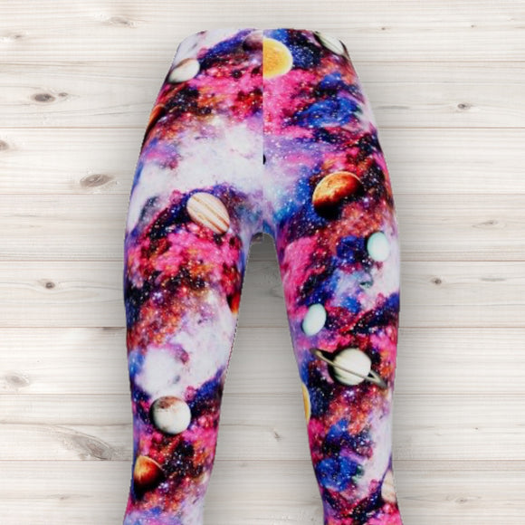 Men's Wrestling Tights - Planets Print