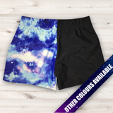 Men's Wrestling Biker Shorts - Half Galaxy Print