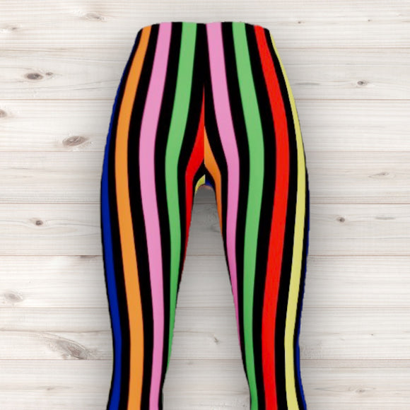 Men's Wrestling Tights - Multi Stripe Print