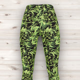 Men's Wrestling Tights - Green Bang Print