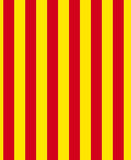 a red and yellow striped wallpaper pattern