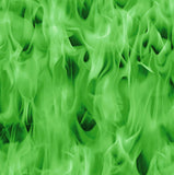 a green background with a lot of smoke