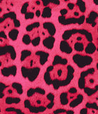 a pink and black animal print fabric