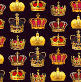 a bunch of crown crowns on a black background