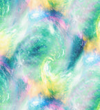 a colorful background with swirls and bubbles
