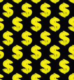 a pattern of dollar signs on a black background